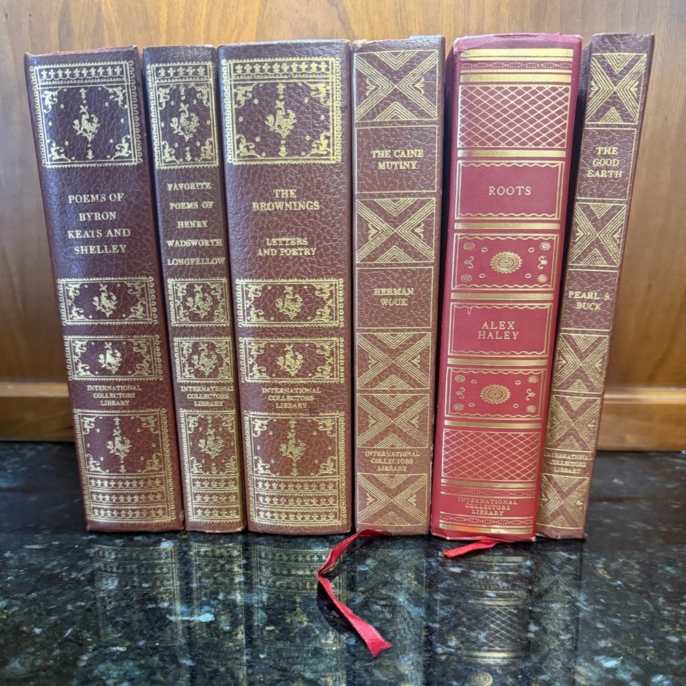 International Collectors Library Set 6 Roots Caine Mutiny Poetry Faux Leather